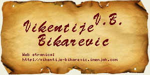 Vikentije Bikarević vizit kartica